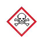 Globally Harmonized 4" Labels - Skull and Crossbones